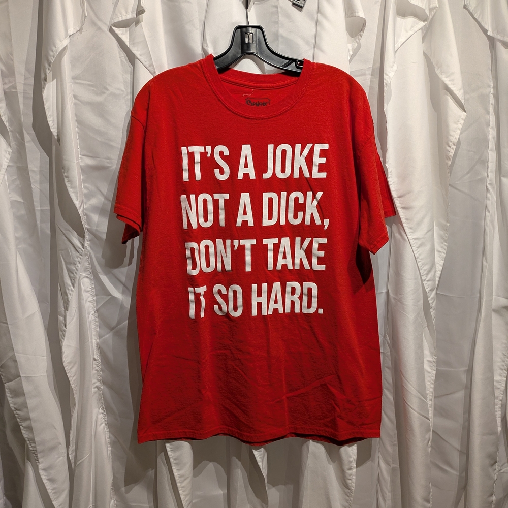 A8 Spencer's Bold Red Statement Tee NWOT